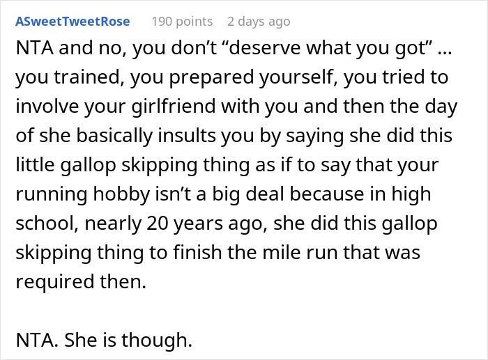 Girlfriend Is Furious Her Boyfriend Ditched Her During A 5K Run To “Have A Better Time” Girlfriend Is Furious Her Boyfriend Ditched Her During A 5K Run To “Have A Better Time”