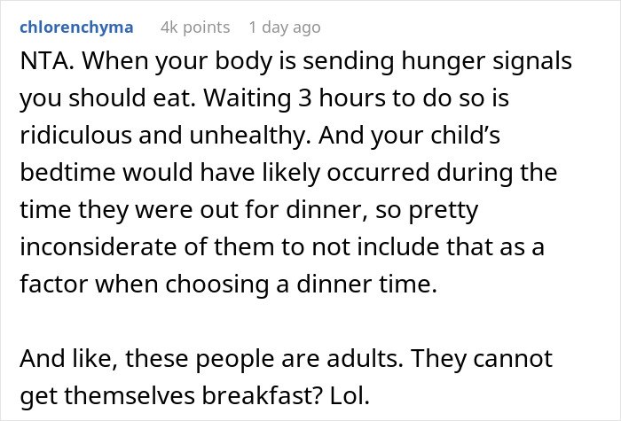 Woman Gets Grilled By SIL For Skipping Dinner And Not Making Breakfast For Them The Next Day