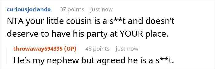 Spoiled Teenager Gets His Birthday Plans Dashed After Aunt Refuses To Host His Birthday Party Spoiled Teenager Gets His Birthday Plans Dashed After Aunt Refuses To Host His Birthday Party