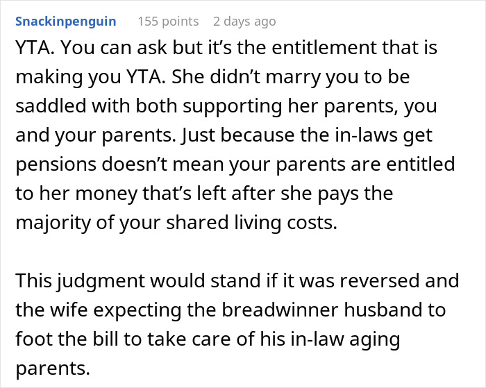 Husband Mad At Wife For Not Giving His Parents Money, Gets Wake-Up Call From The Internet Husband Mad At Wife For Not Giving His Parents Money, Gets Wake-Up Call From The Internet
