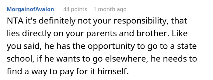 Person Refuses To Help Their ‘Golden’ Child’ Brother As They Had To Make It All On Their Own Person Refuses To Help Their ‘Golden’ Child’ Brother As They Had To Make It All On Their Own