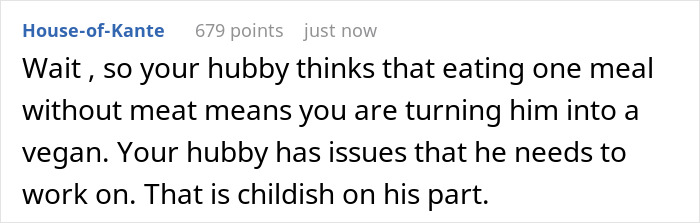 Husband Gets The Silent Treatment After Partner Finds Out The Dinner He Ate Was Vegan Husband Gets The Silent Treatment After Partner Finds Out The Dinner He Ate Was Vegan