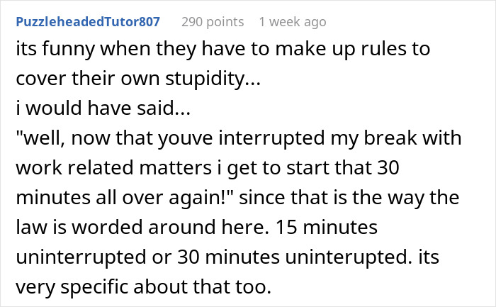 Employee Has Lunch Break At 12:40, It Renders The Boss Livid, Who Texts Them To Return Employee Has Lunch Break At 12:40, It Renders The Boss Livid, Who Texts Them To Return