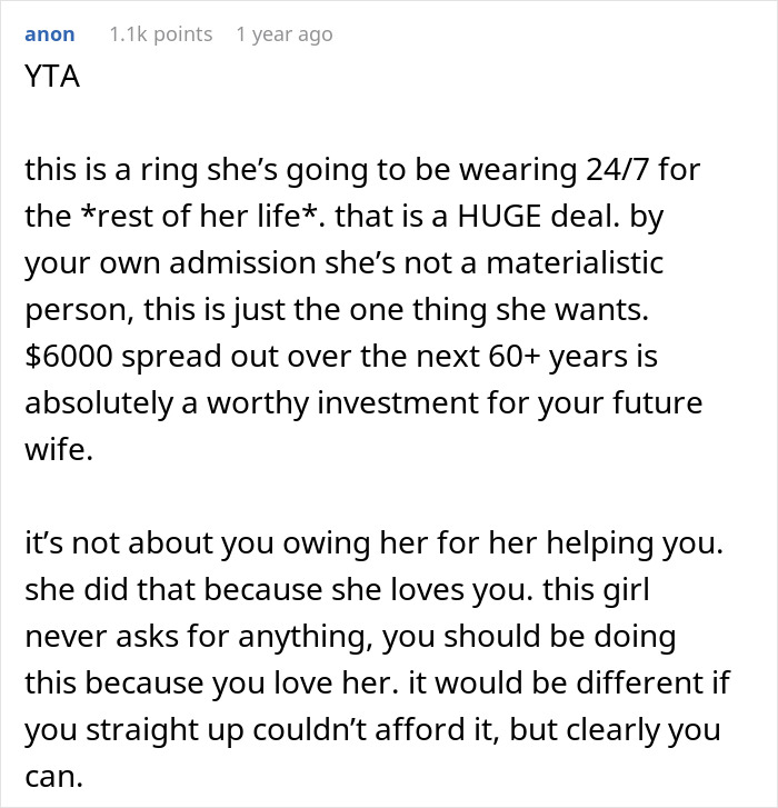 Guy Refuses To Spend $10k On An Engagement Ring, Gets A Reality Check Online Guy Refuses To Spend $10k On An Engagement Ring, Gets A Reality Check Online