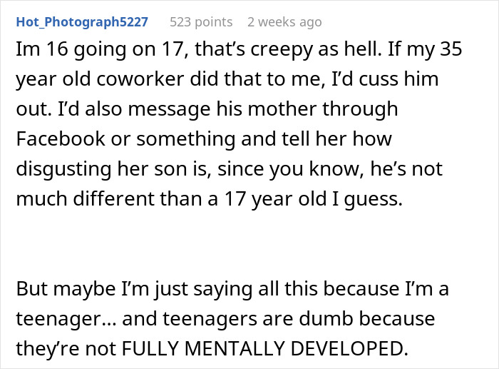 35 Y.O. Man Waits Until 17 Y.O. Turns 18 To Ask Her Out, Friend Questions If It’s Normal 35 Y.O. Man Waits Until 17 Y.O. Turns 18 To Ask Her Out, Friend Questions If It’s Normal