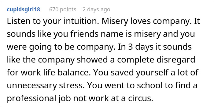 Guy Starts A New Job, So Much Wrong Goes On In The First 3 Days, He Quits Before It Gets Worse Guy Starts A New Job, So Much Wrong Goes On In The First 3 Days, He Quits Before It Gets Worse
