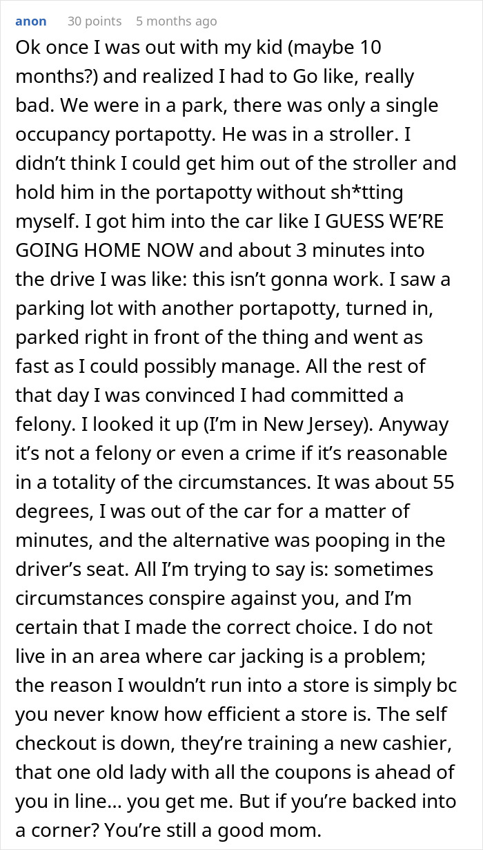 Mom Is Puzzled Whether It’s Ever OK To Leave Kids In The Car, Asks The Internet For Advice Mom Is Puzzled Whether It’s Ever OK To Leave Kids In The Car, Asks The Internet For Advice