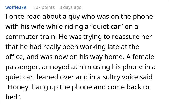 Woman Ruins Man’s Phone Calls After He Ignores Her Request To Keep It Quiet Woman Ruins Man’s Phone Calls After He Ignores Her Request To Keep It Quiet