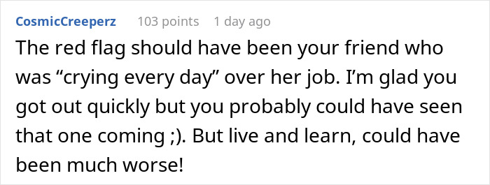 Guy Starts A New Job, So Much Wrong Goes On In The First 3 Days, He Quits Before It Gets Worse Guy Starts A New Job, So Much Wrong Goes On In The First 3 Days, He Quits Before It Gets Worse