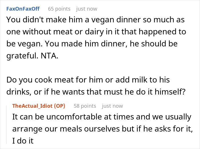 Husband Gets The Silent Treatment After Partner Finds Out The Dinner He Ate Was Vegan Husband Gets The Silent Treatment After Partner Finds Out The Dinner He Ate Was Vegan