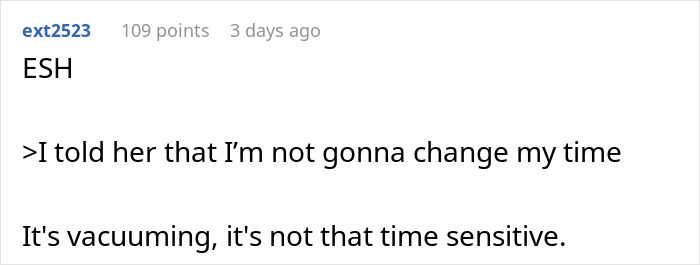 Neighbors Ask Woman To Stop Vacuuming At Noon, She Refuses And Turns To The Internet For Advice Neighbors Ask Woman To Stop Vacuuming At Noon, She Refuses And Turns To The Internet For Advice
