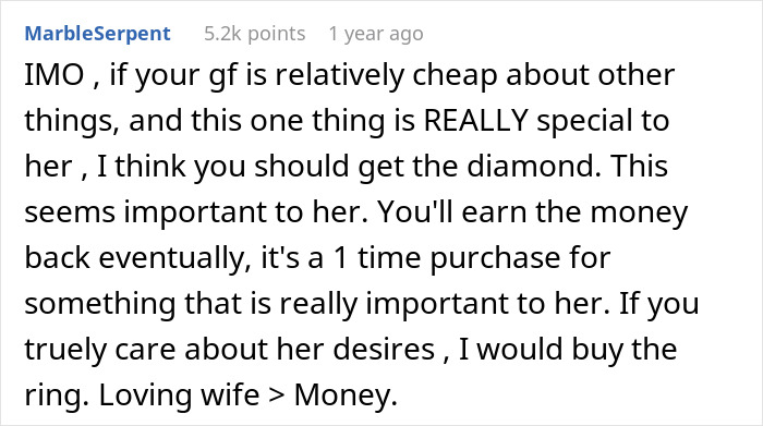 Guy Refuses To Spend $10k On An Engagement Ring, Gets A Reality Check Online Guy Refuses To Spend $10k On An Engagement Ring, Gets A Reality Check Online