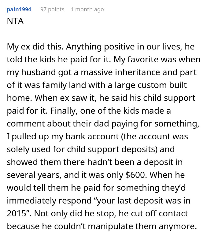 Mom Is Tired Of Ex Pretending To Be ‘Fun Parent’ While She Takes Care Of Everything, Exposes Him