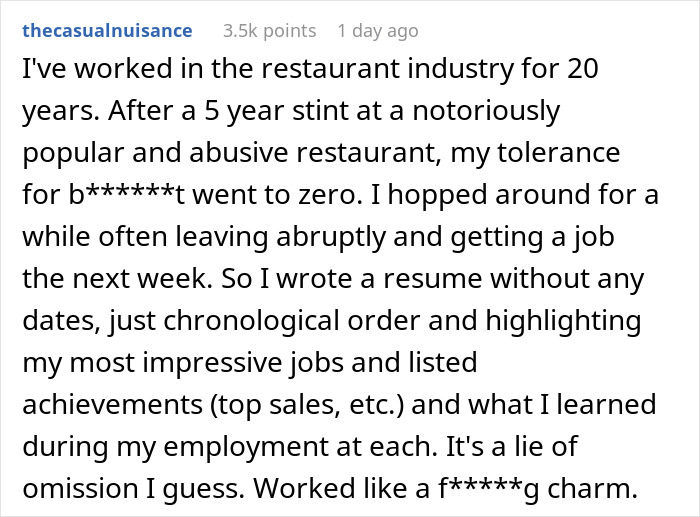 "Going To Lie On My Resume Forever": Person Worked Out How They Can Lie On Their Resume To Land Jobs 