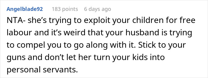 Woman Demands SIL’s Kids Do Chores Around The House They Don’t Even Live In, Drama Ensues Woman Demands SIL’s Kids Do Chores Around The House They Don’t Even Live In, Drama Ensues