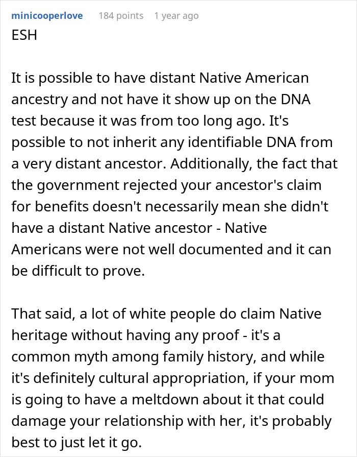 “It’s Frankly Embarrassing”: Woman Confronts Mom About Their Ancestry After Taking A DNA Test “It’s Frankly Embarrassing”: Woman Confronts Mom About Their Ancestry After Taking A DNA Test