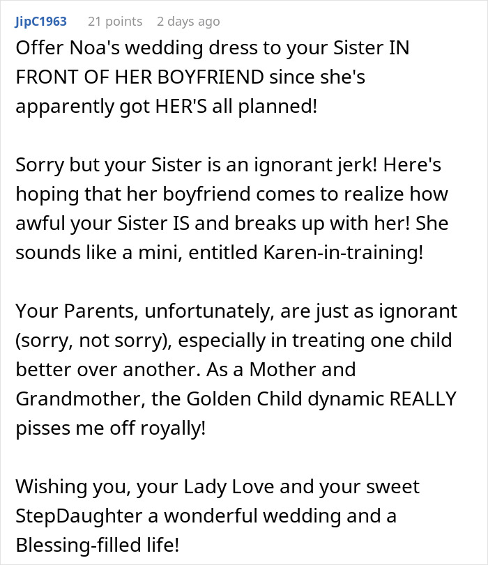 “Sister Wants My Wedding Because It Doesn’t Count As I’m Gay” “Sister Wants My Wedding Because It Doesn’t Count As I’m Gay”