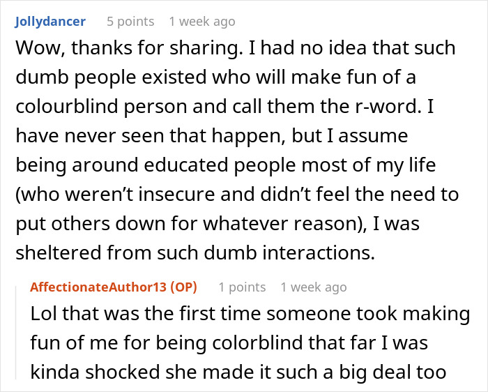 'Karen' Makes Fun Of Employee For Being Colorblind, He Makes Sure She Regrets It 'Karen' Makes Fun Of Employee For Being Colorblind, He Makes Sure She Regrets It