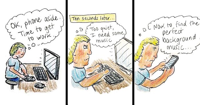 I Made 30 Cartoons Depicting My Love-Hate Connection with Technology