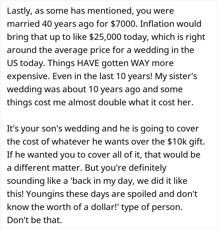 Dad Wants Son To Throw A Wedding For Under $10k Like He Did In The ‘80s, Gets Brought Back To 2023