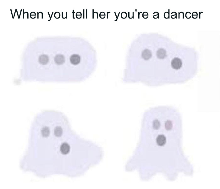 Messages turning into a little ghost meme