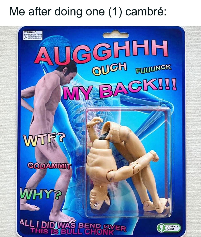 broken and painful back doll meme