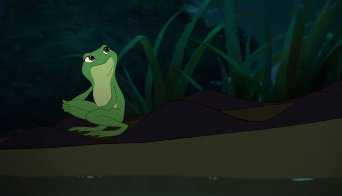 Tiana as a frog 