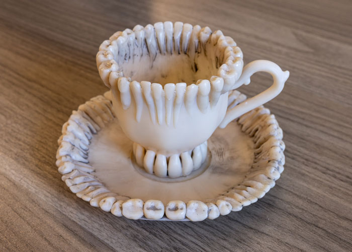 Tea Cup Made Of Teeth