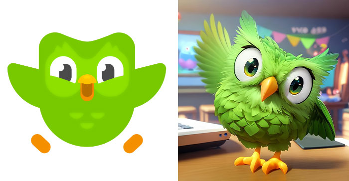 I Reimagined The Cast Of The Language Learning App Duolingo As If They Were A Part Of The Pixar Universe (11 Pics)