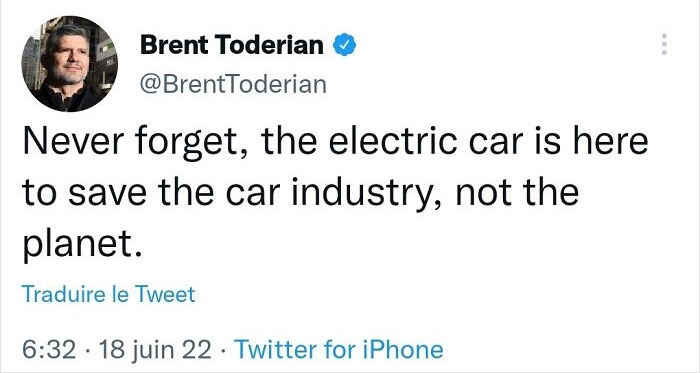 Never Forget, The Electric Car Is Here To Save The Car Industry, Not The Planet