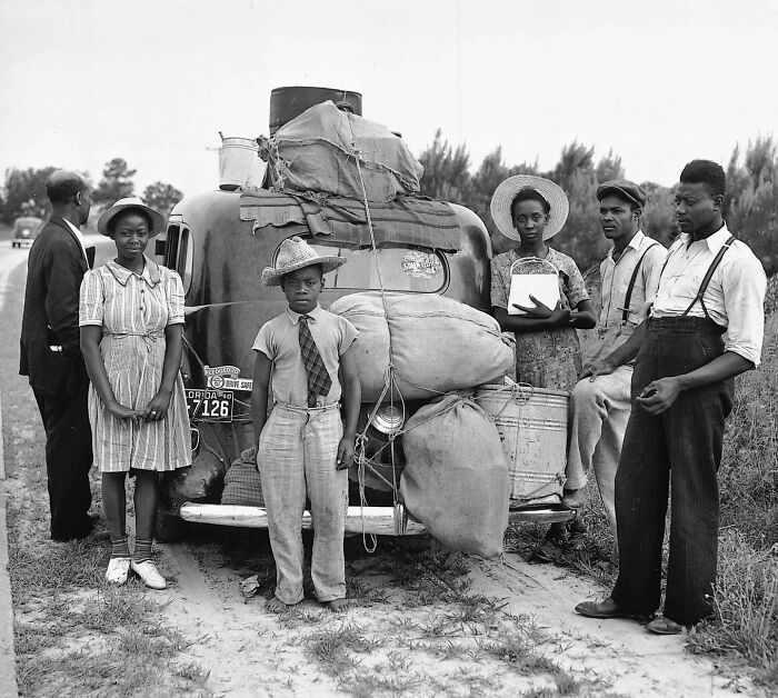 An American Family Leaves Florida For The North During The Great Depression