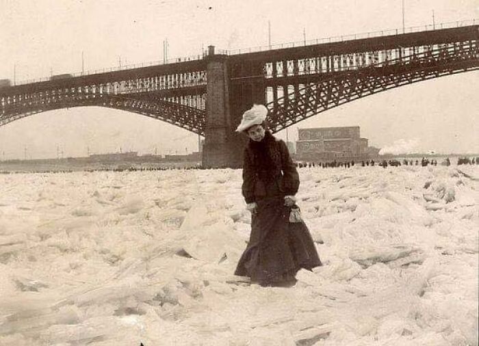 El río Mississippi congelado, 1905