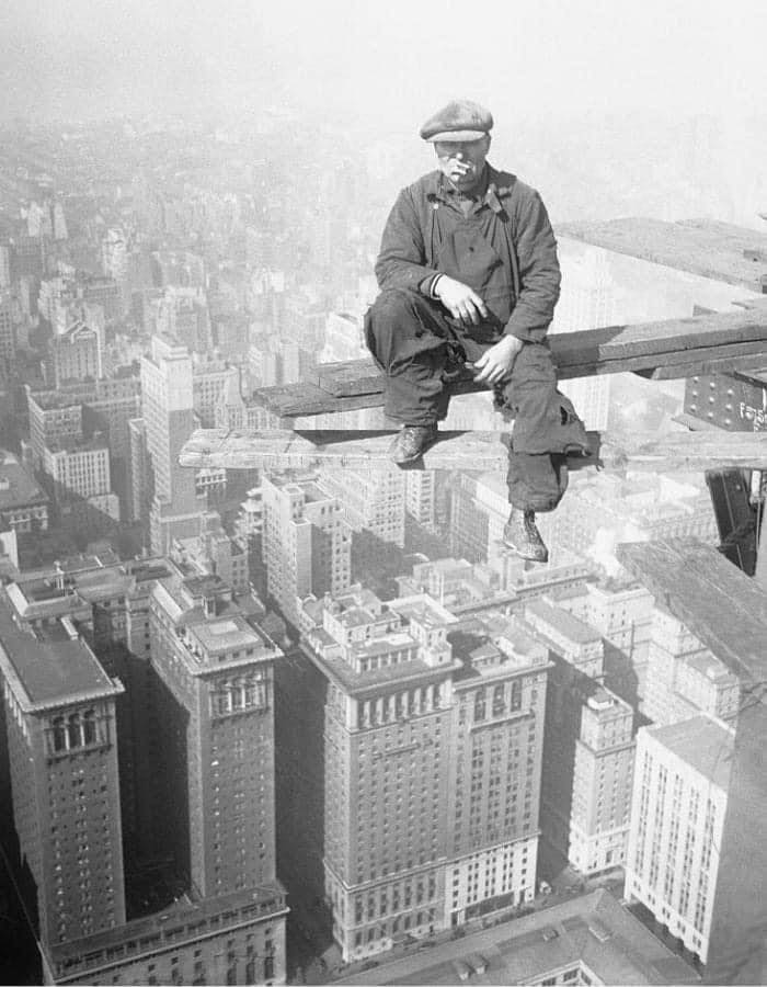 A Construction Worker Takes A Break From Building The Chrysler Building, New York, 1930