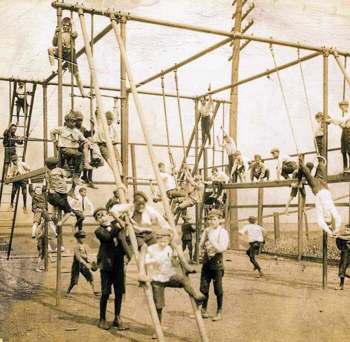 Children Playing At The Washington Park Playground, 1907