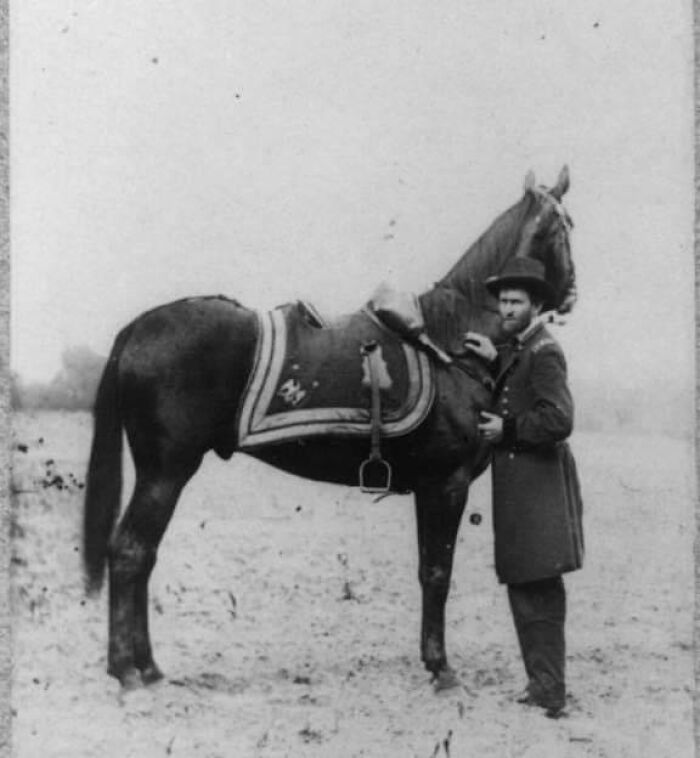 A Soldier Next To His War Horse, 1864