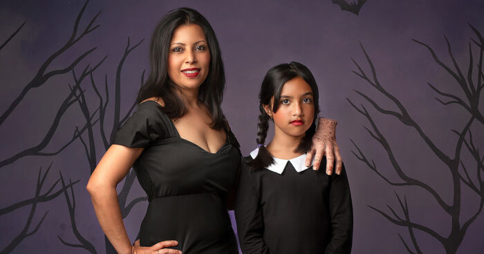 Spooky Fun With My Daughter: A Chillingly Adorable Addams Family Photoshoot (6 Pics)