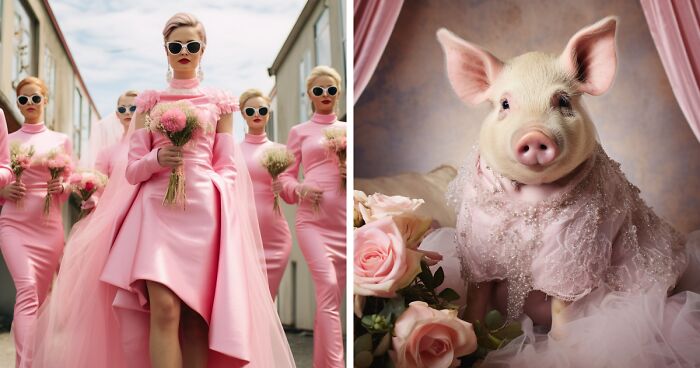 We Asked AI To Create A Barbiecore-Inspired Wedding Photo Album