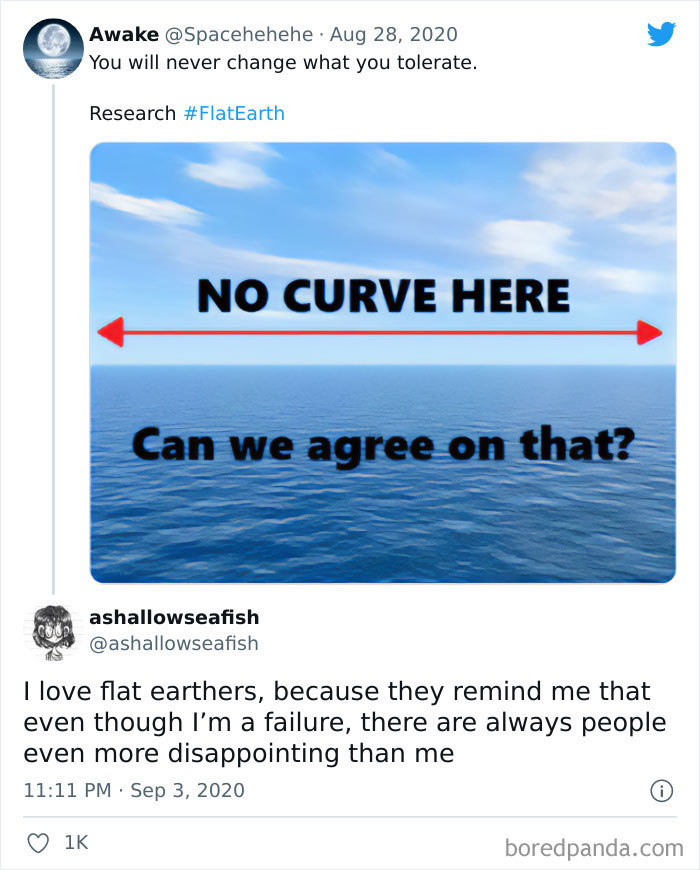 Funny Tweet about flat earth 