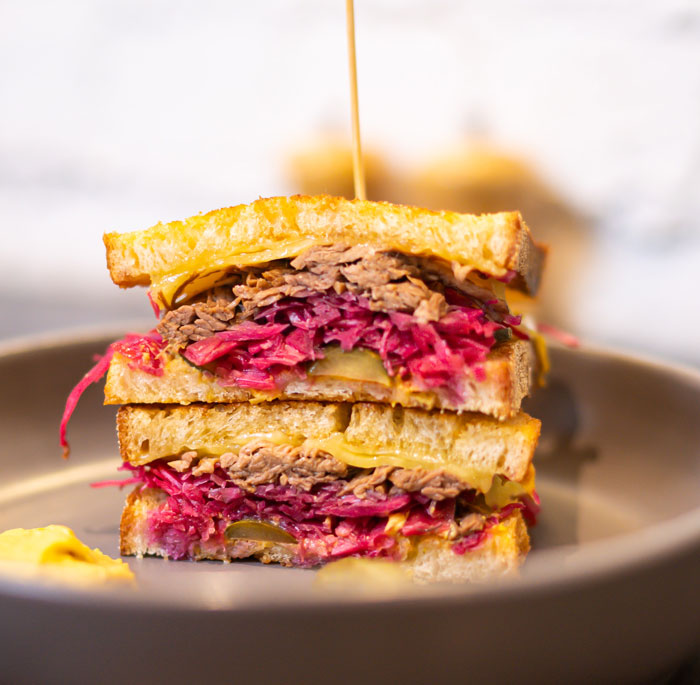 Reuben Sandwich on a plate