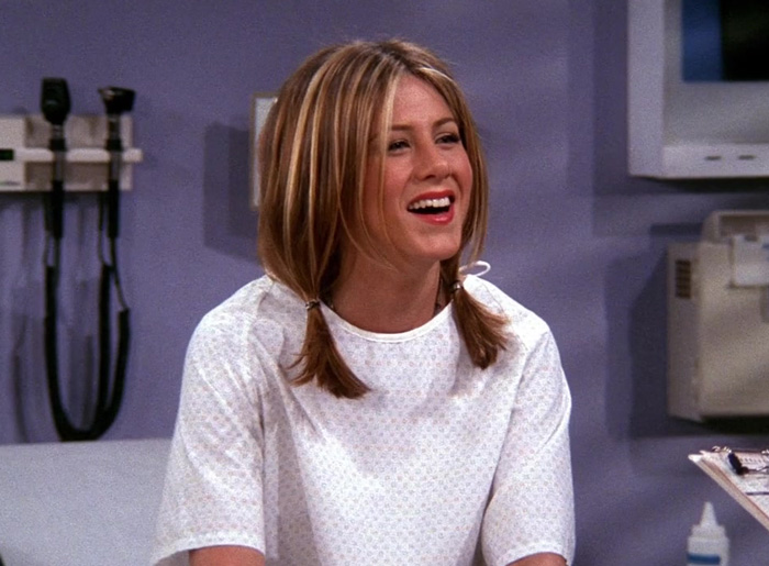 Rachel smiling in the doctor's office 