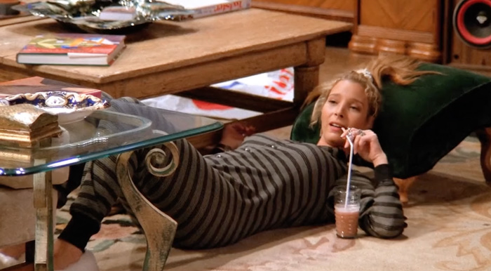 Phoebe lying on the floor in pyjama 