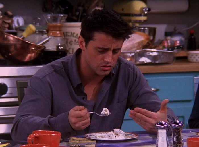 Joey eating pie 