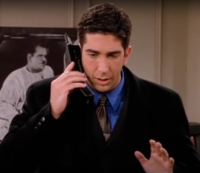 Ross talking on the phone 