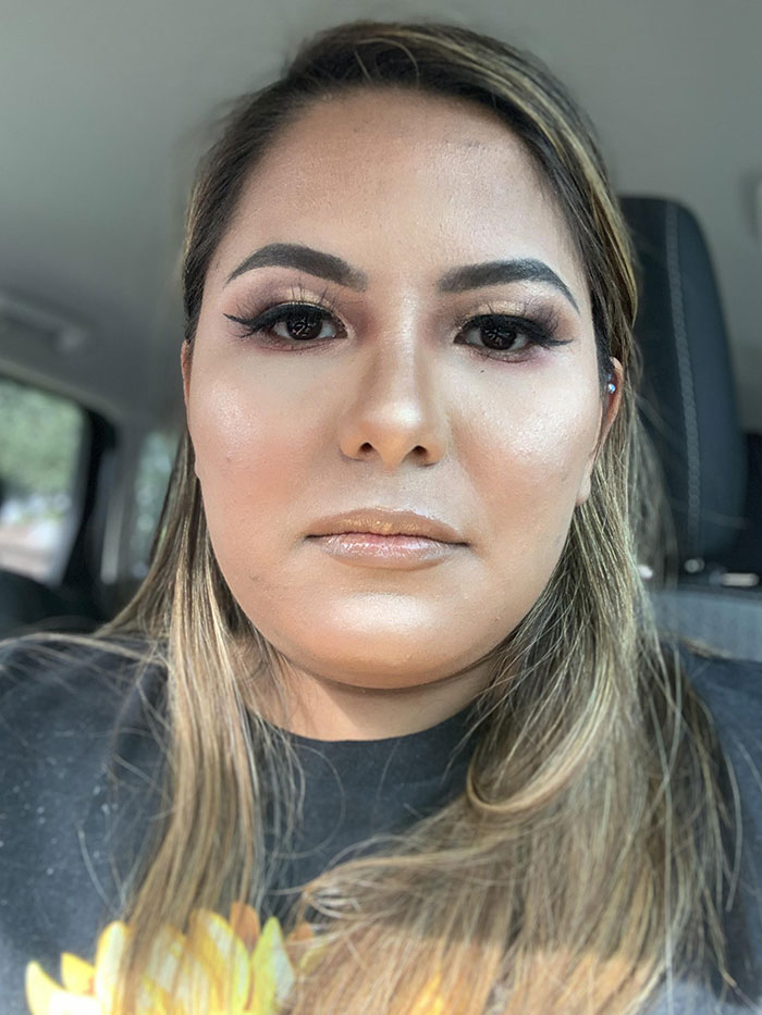 Makeup Artist Gave Me This Look For My Engagement Photos… I Cried And Then Washed It All Off.. Ended Up Having To Do My Own Makeup