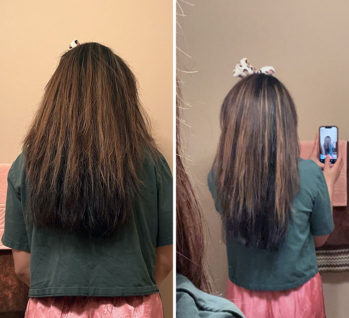 Got My Hair Done On Friday And Washed And Straightened It Today. Why Does It Look Like This? She Did A Half Balayage And It Was $300