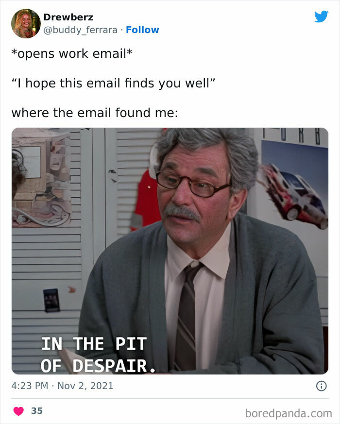 The Email Didn't Find Me Well At All