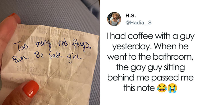 Woman Praises Guy For Giving Her A Note Saying Her Date Is A Red Flag After Listening To Their Convo