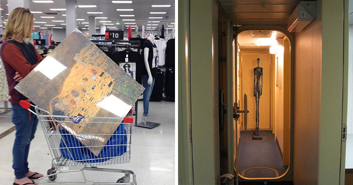 This Instagram Page Showcases The Contrast Between Great Art And Ugly Rooms (35 Posts)