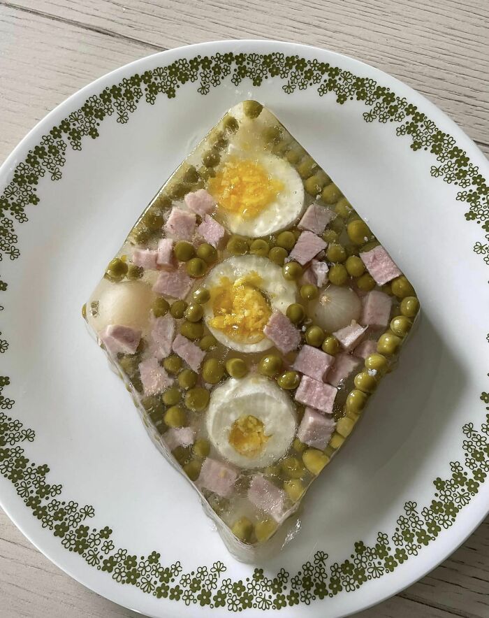 Last Evening We Had A Ham Dinner So I Decided What Better Way To Use Some Leftovers Than As An Aspic?