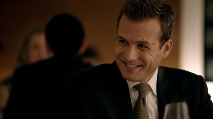 Harvey Specter smiling